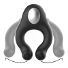 Black&silver anillo vibrador silicona 3 motores recargable negro Black&silver anillo vibrador silicona 3 motores recargable negro