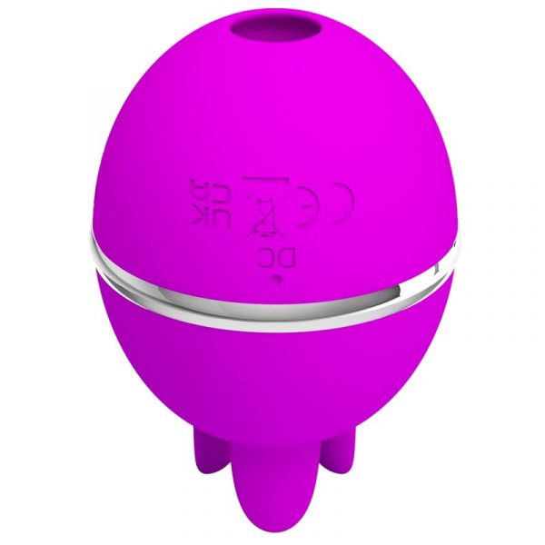 Pretty Love vibrador de silicona redondo gemini ball morado