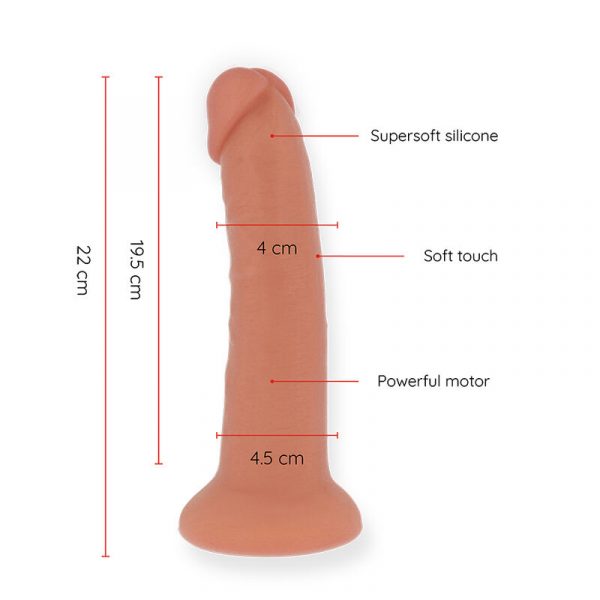Oninder Large Bogotá dildo vibrador 9 velocidades natural 22 cm -o- 4.5 cm - app gratuita