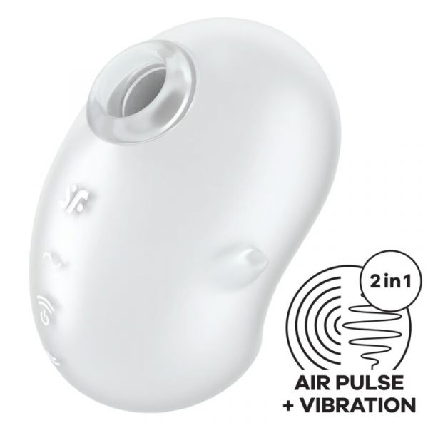 Satisfyer Cutie Ghost vibrador lay-on blanco