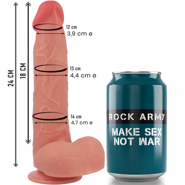 Rockarmy Raptor dildo realista dual density liquid silicone 24 cm -o- 4.4 cm Rockarmy Raptor dildo realista dual density liquid silicone 24 cm -o- 4.4 cm