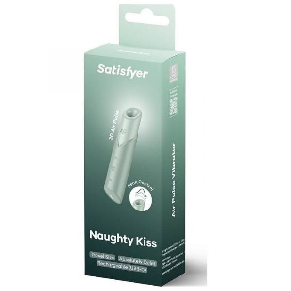 Satisfyer Naughty Kiss estimulador clítoris por ondas verde agua Satisfyer Naughty Kiss estimulador clítoris por ondas verde agua
