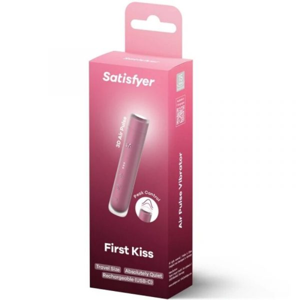 Satisfyer First Kiss estimulador clítoris por ondas granate