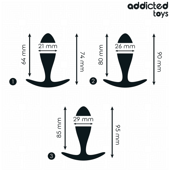 Addicted Toys set de 3 plug anal silicona modelo 2 Addicted Toys set de 3 plug anal silicona modelo 2