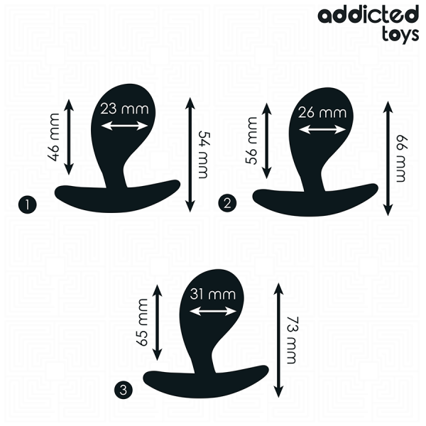Addicted Toys set de 3 plug anal silicona modelo 3 Addicted Toys set de 3 plug anal silicona modelo 3