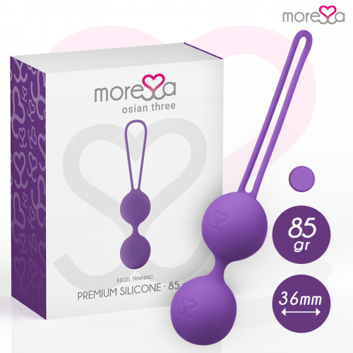 Moressa Osian Three Entrenamiento Suelo Pelvico 85 gr Premium Silicona Lila