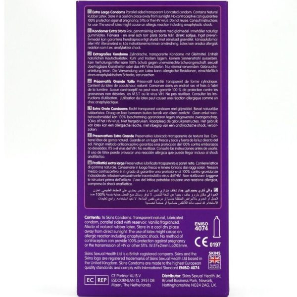 Skins Tamaño Xl preservativos premium pack 16 Skins Tamaño Xl preservativos premium pack 16