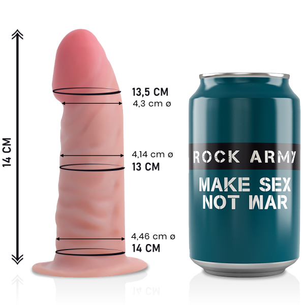 Rockarmy -tiger dildo realista dual density14 cm -o- 4.46 cm Rockarmy -tiger dildo realista dual density14 cm -o- 4.46 cm