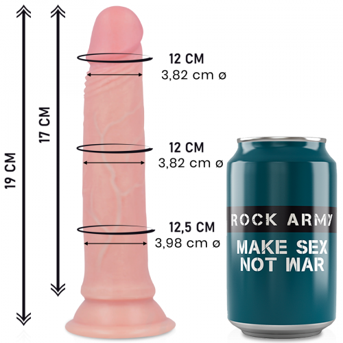 Rockarmy Avenger dildo realístico liquid silicone 19 cm -o- 3.98 cm