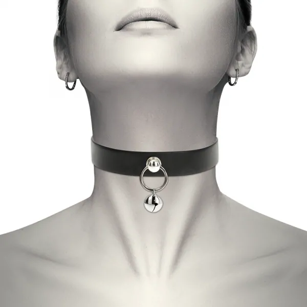 Coquette Chic Desire collar cuero vegano accesorio woman cascabel/aro