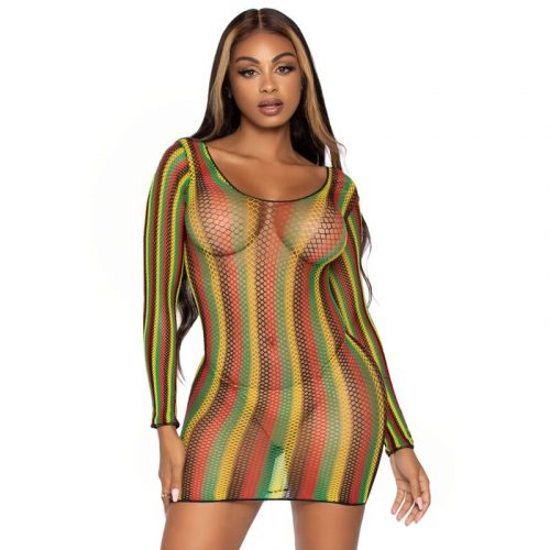 img_103909_f2fd09a17dc51bcd6b8fb43bd4895530_1.jpg LEG AVENUE - MINIVESTIDO DE RED RASTAS TALLA ÚNICA