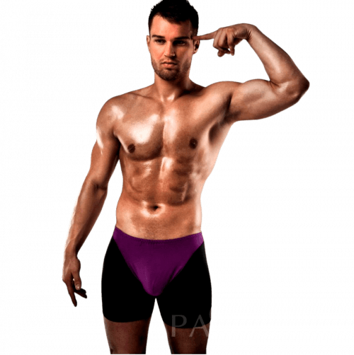 img_10857_b34cbcb1a84a6d8bdc8903a05c88914c_1.png PASSION - BOXER 009 LILA/ NEGRO EROTIC LINGERIE S/M
