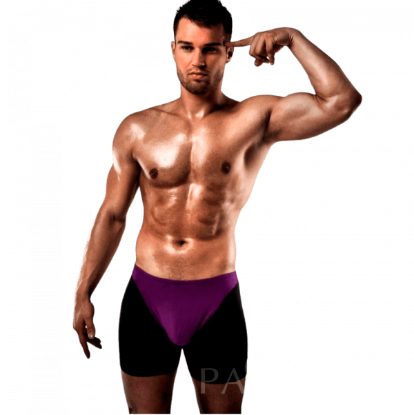 img_10857_b34cbcb1a84a6d8bdc8903a05c88914c_1.png PASSION - BOXER 009 LILA/ NEGRO EROTIC LINGERIE S/M