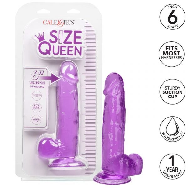 img_109306_068ea7ac197769d14519422df2af27a5_1.jpg CALEXOTICS - SIZE QUEEN DILDO LILA 15.3 CM