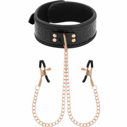 img_109473_cd16f98b42427bf71d8a8315c85ae4a5_1.png BEGME - BLACK EDITION COLLAR CON CADENAS Y PINZAS PEZONES CON FORRO DE NEOPRENO