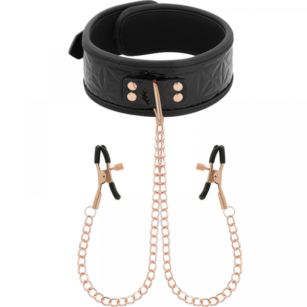 img_109473_cd16f98b42427bf71d8a8315c85ae4a5_1.png BEGME - BLACK EDITION COLLAR CON CADENAS Y PINZAS PEZONES CON FORRO DE NEOPRENO