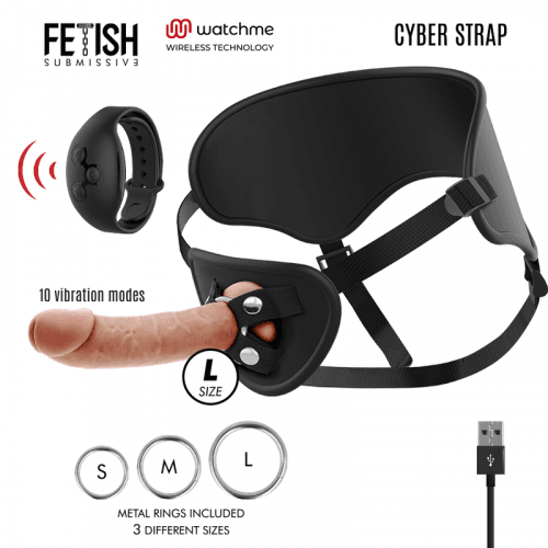 img_109606_180efc1e7642dacb5f76770b6cf60c93_1.png FETISH SUBMISSIVE CYBER STRAP - ARNÉS CON DILDO CONTROL REMOTO TECNOLOGÍA WATCHME L