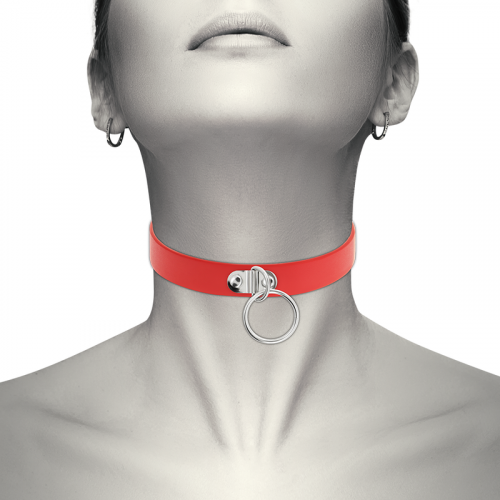 img_109823_4ec756f498b971a679e79a2af32f467d_1.png COQUETTE CHIC DESIRE - COLLAR CUERO VEGANO ROJO ACCESORIO WOMAN FETISH