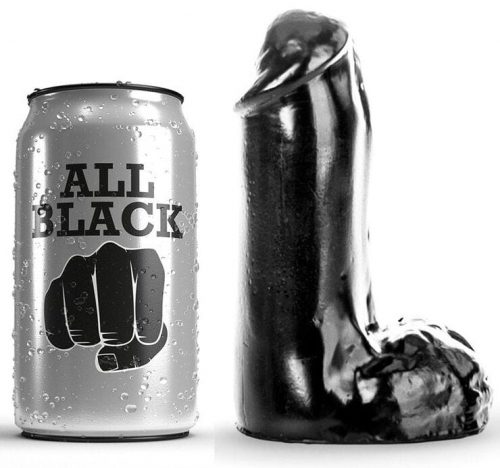 ALL BLACK - DILDO REALÍSTICO 13 CM