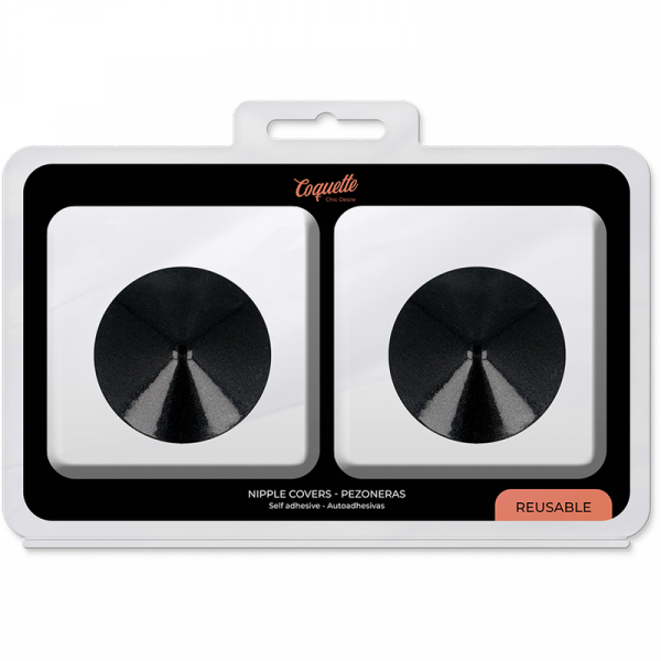 COQUETTE CHIC DESIRE - CUBRE PEZONES METAL CIRCULOS NEGROS