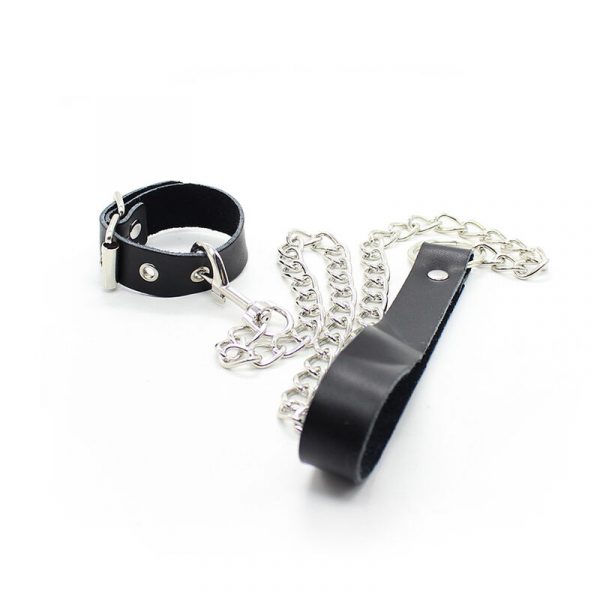 img_114104_c025c18cfecd3f5cae883c34a2c36a9d_1.jpg OHMAMA FETISH - COLLAR PARA PENE Y CORREA PIEL CON CADENA METALICA
