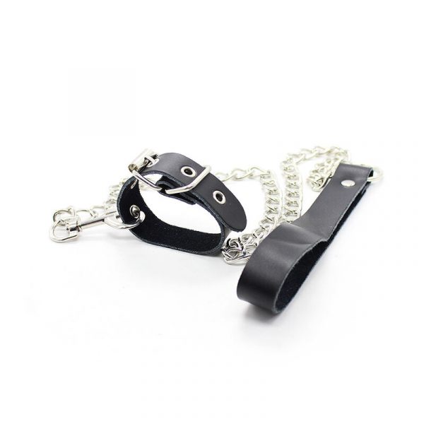 img_114105_c727f420568983b99f7c1b7e8c7e392d_1.jpg OHMAMA FETISH - COLLAR PARA PENE Y CORREA PIEL CON CADENA METALICA