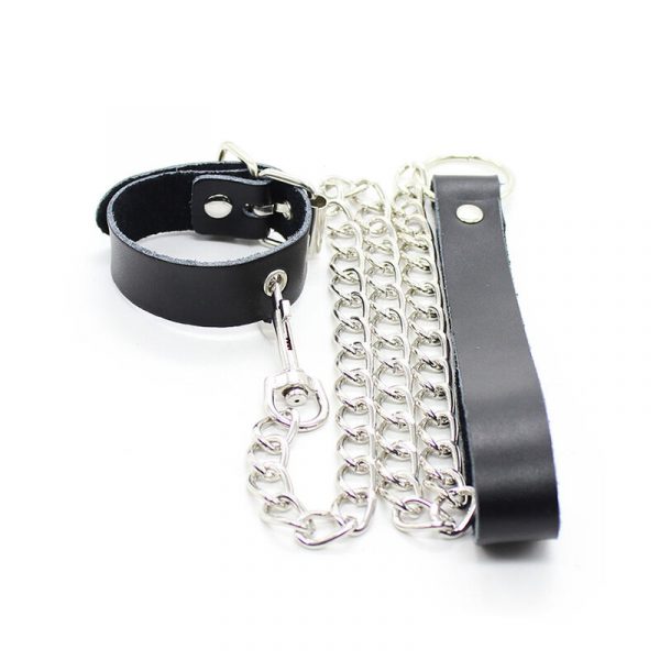 img_114106_9a7a040d5b73a6ed9591cc838e3f90a4_1.jpg OHMAMA FETISH - COLLAR PARA PENE Y CORREA PIEL CON CADENA METALICA