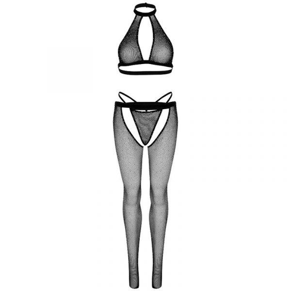 LEG AVENUE - TOP CUERPO DE RED CON TANGA Y MEDIAS