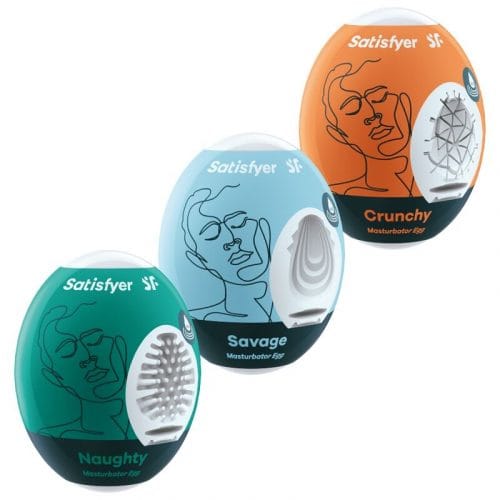 img_119762_cc1c383c8fcfa156262a2583e9c59fe8_1.jpg SATISFYER - 3 HUEVOS MASTURBADORES NAUGHTY, SAVAGE  CRUNCHY