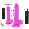 DIVERSIA - DILDO REALÍSTICO FLEXIBLE CON VIBRACIÓN LILA 20.5 CM -O- 4.2 CM