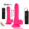 DIVERSIA - DILDO REALÍSTICO FLEXIBLE CON VIBRACIÓN ROSA 20.5 CM -O- 4.2 CM