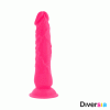 DIVERSIA - DILDO REALÍSTICO FLEXIBLE CON VIBRACIÓN ROSA 21 CM -O- 4.9 CM