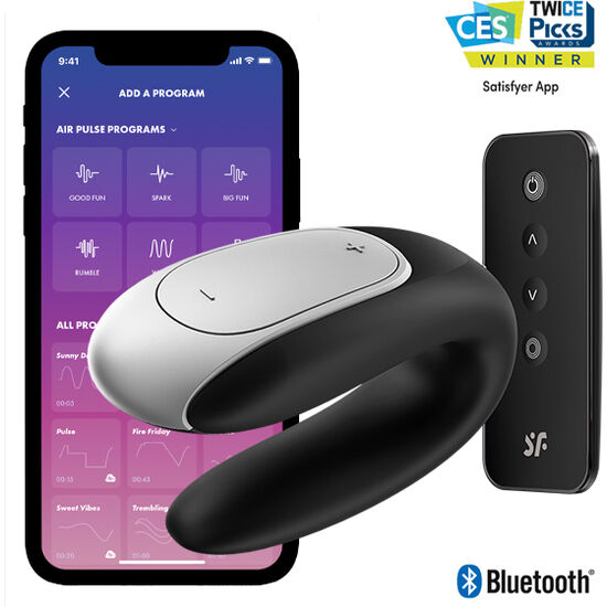 img_122144_c4b66943ccbebd4715894547c4d33360_1.jpg SATISFYER - DOUBLE FUN PARTNER VIBRADOR NEGRO