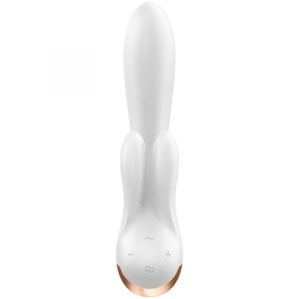 SATISFYER DOUBLE FLEX VIBRADOR APP - BLANCO