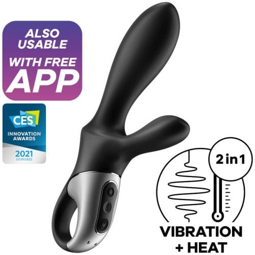 img_122446_d40dea09f5839c75470c6d023473e69d_1.jpg SATISFYER - HEAT CLIMAX+ VIBRADOR ANAL APP NEGRO