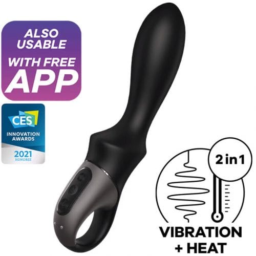 img_122451_24a2441166b22262633cd662f3bf5868_1.jpg SATISFYER - HEAT CLIMAX VIBRADOR ANAL APP NEGRO