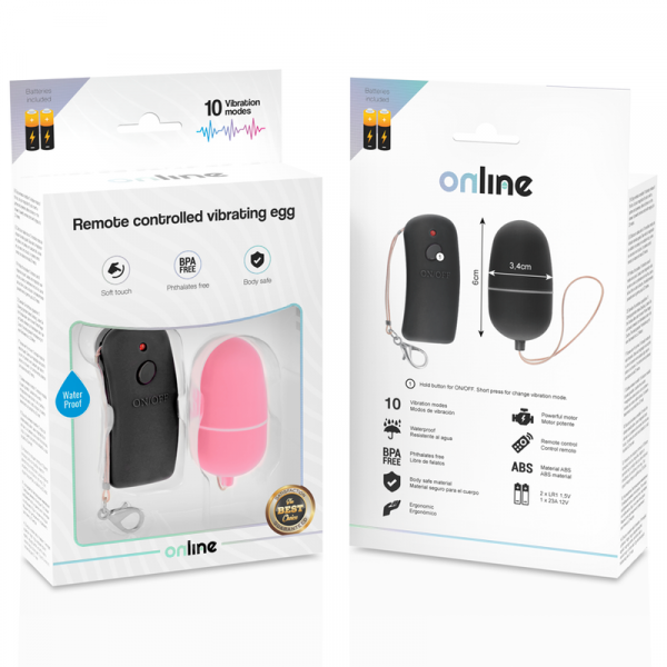 img_124761_93a9268adffebc9b9bfdc78722e004a2_1.png ONLINE - HUEVO VIBRADOR CON MANDO CONTROL REMOTO ROSA