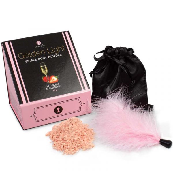 img_129158_3d0c4b5ce68afda44438378c7081f0bc_1.jpg SECRETPLAY - GOLDEN LIGHT KIT POLVOS COMESTIBLES Y PLUMA FRESAS  CAVA