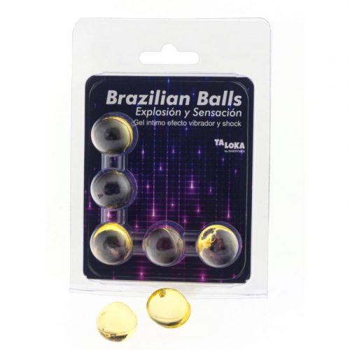 img_130658_772968e4cdd45c526fe3a6952b1f687e_1.jpg TALOKA - BRAZILIAN BALLS GEL EXCITANTE EFECTO VIBRACIÓN Y SHOCK 5 BOLAS