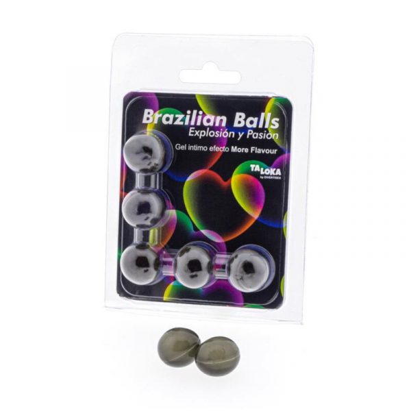 img_130661_e9cf3a1bc630ed21671dcb74e2ad3568_1.jpg TALOKA - BRAZILIAN BALLS GEL EXCITANTE EFECTO MORE FLAVOUR 5 BOLAS