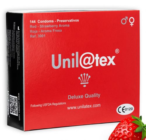 img_131978_e4d0bec2ef01f25904d9fb8cef1e3f99_1.jpg UNILATEX - PRESERVATIVOS ROJOS/FRESA 144 UDS