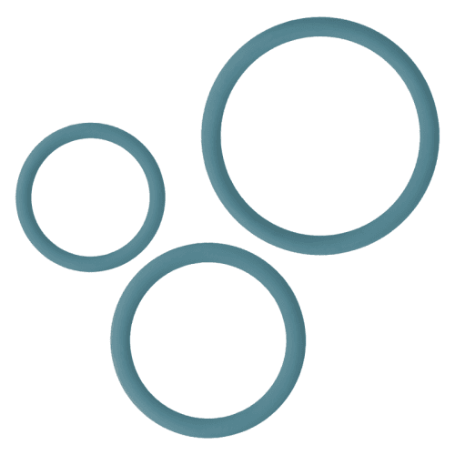 OHMAMA - 3 RINGS SET FOR PENIS  TESTICLES - BLUE