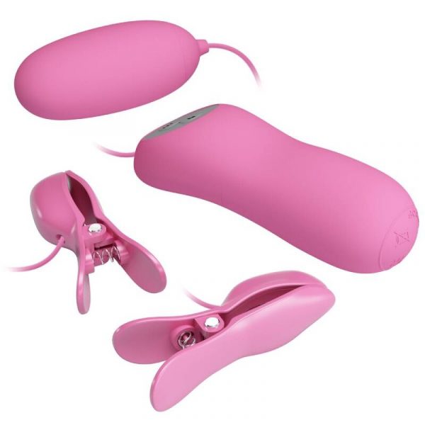 img_136458_347f367f27f4fb340e1dd98d83284b0f_1.jpg PRETTY LOVE - PINZAS CON VIBRACIÓN Y ELETROSHOCK ROSA