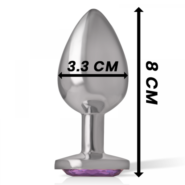 img_137951_30fc5140fc33c35fe2ea2a5efab598ba_1.png INTENSE - PLUG ANAL METAL ALUMINIO CON CRISTAL VIOLETA TALLA M