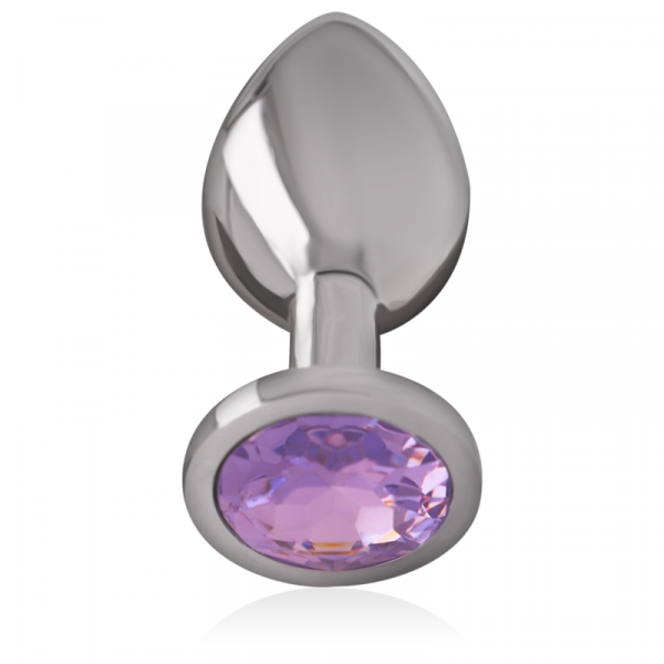 img_137955_17145f258707a708f637551ca5e574ef_1.png INTENSE - PLUG ANAL METAL ALUMINIO CON CRISTAL VIOLETA TALLA L