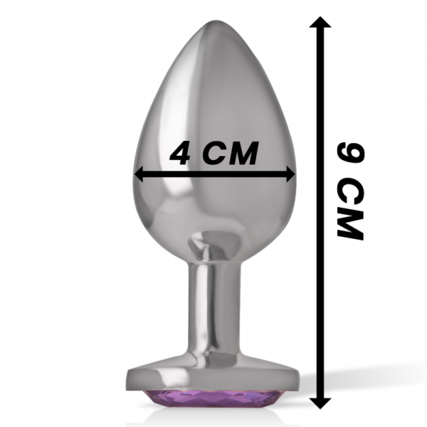 img_137963_ab93feedcad5dbbaeb255f9deb43cf7c_1.png INTENSE - PLUG ANAL METAL ALUMINIO CON CRISTAL VIOLETA TALLA L