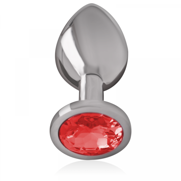 img_137965_7a6d0a7f2cef631c4c9a4ef3bd446d76_1.png INTENSE - PLUG ANAL METAL CON CRISTAL ROJO TALLA M