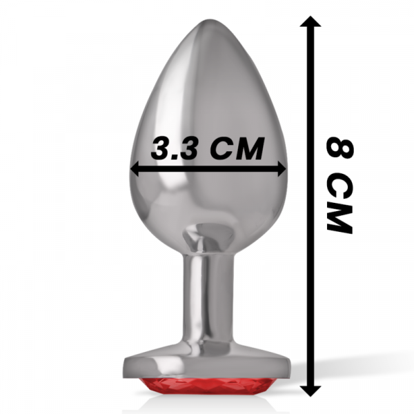 img_137969_376e47e3f4603b0219482ebc740fc1ba_1.png INTENSE - PLUG ANAL METAL CON CRISTAL ROJO TALLA M