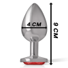 img_137971_b8486add7eb47378306034a0299527be_1.png INTENSE - PLUG ANAL METAL ALUMINIO CON CRISTAL ROJO TALLA L