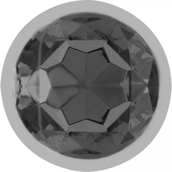 INTENSE - PLUG ANAL METAL ALUMINIO CON CRISTAL NEGRO TALLA L